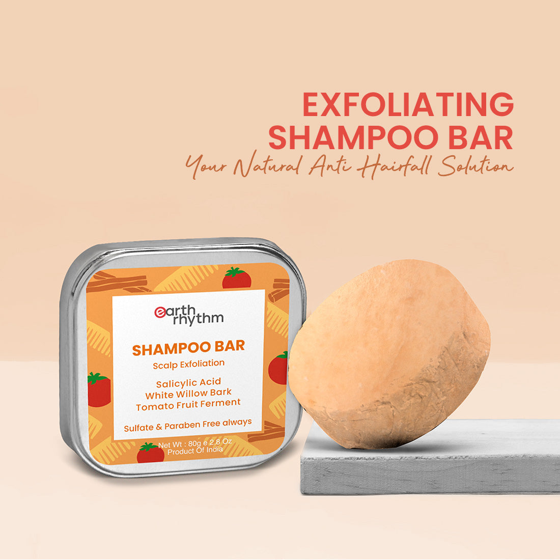 EXFOLIATING SHAMPOO BAR (TIN CASE)