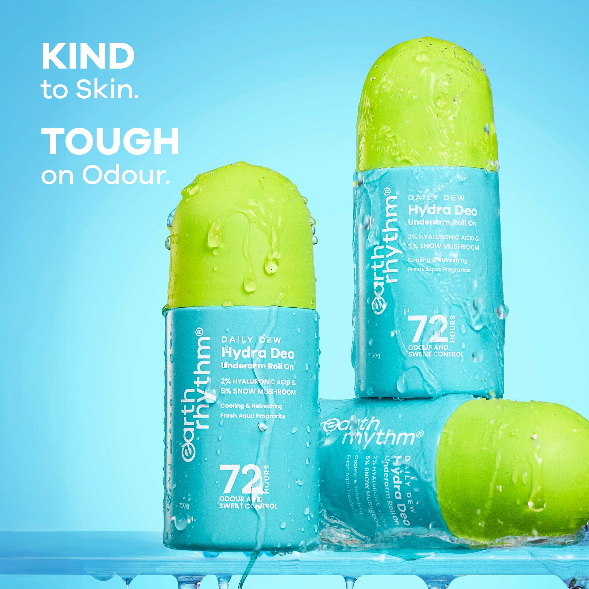 2% HA I  Aqua Fresh Cooling Underarm roll on I No Aluminium I No Paraben I 50ml