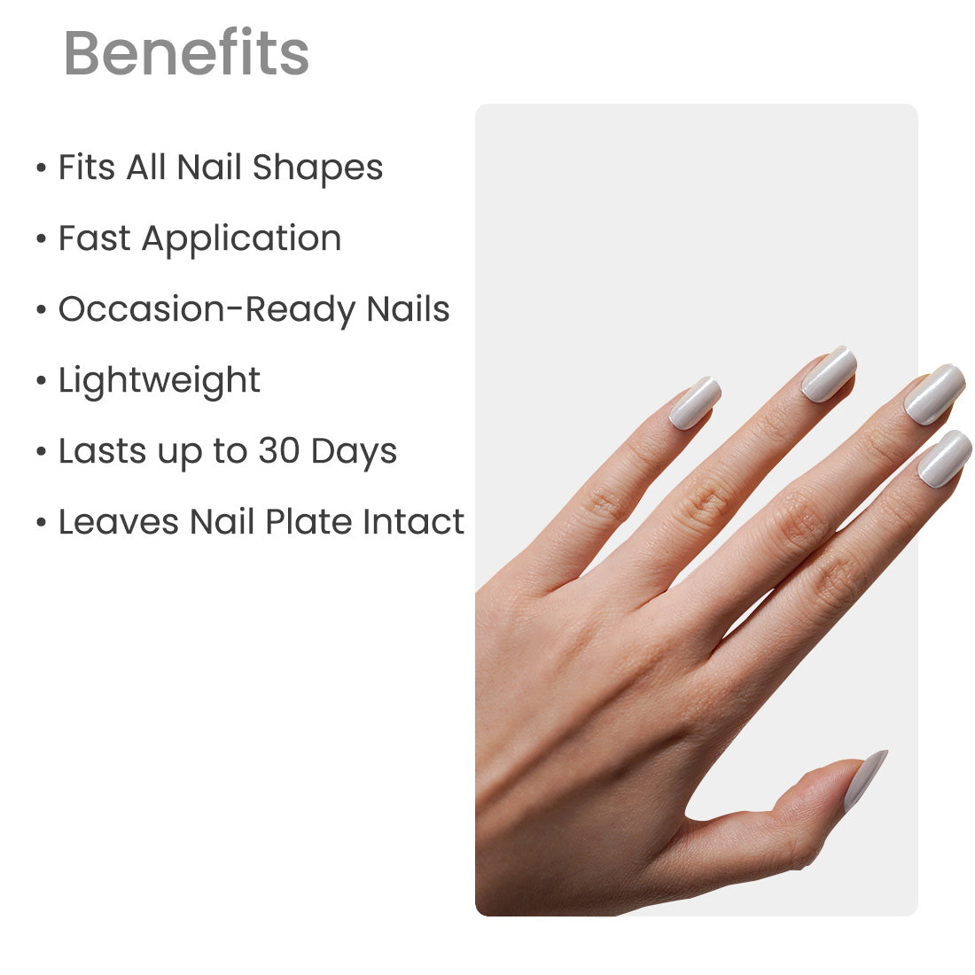 NAILED IT NAIL STICKERS METALLIC GREY