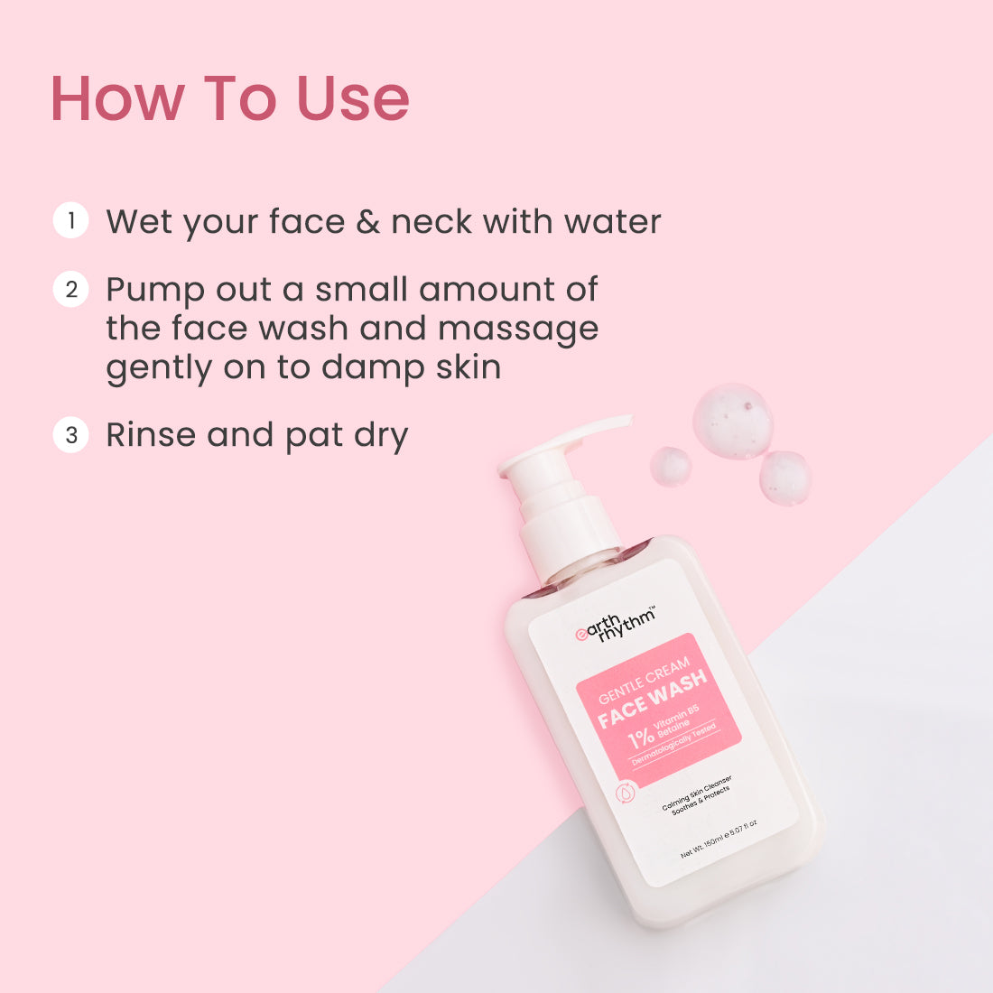 How to use gentle cream face wash
