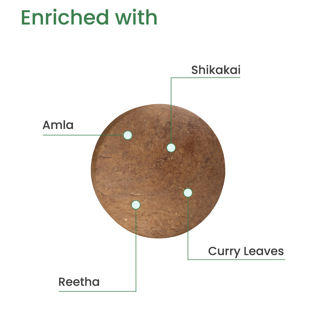 HAIR NOURISHMENT SHAMPOO BAR WITH SHIKAKAI, REETA, AMLA & CURRY LEAF (PACK OF 2)