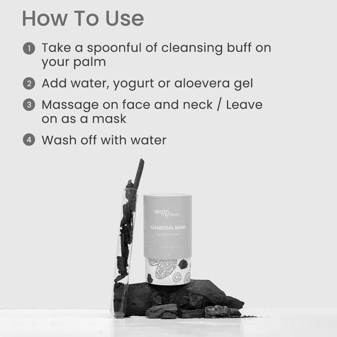 CHARCOAL NONI POWDER CLEANSING BUFF