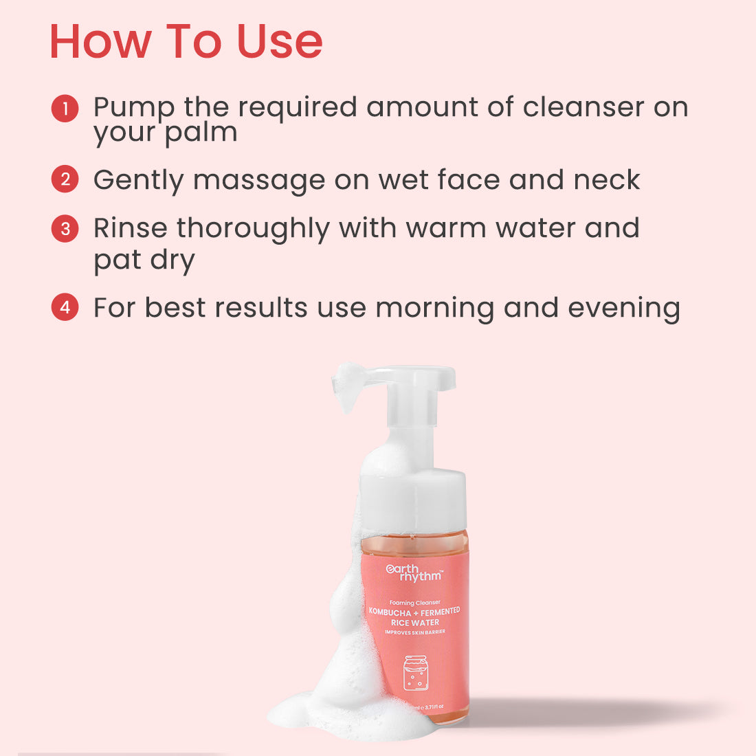 KOMBUCHA + FERMENTED RICE WATER FOAMING CLEANSER