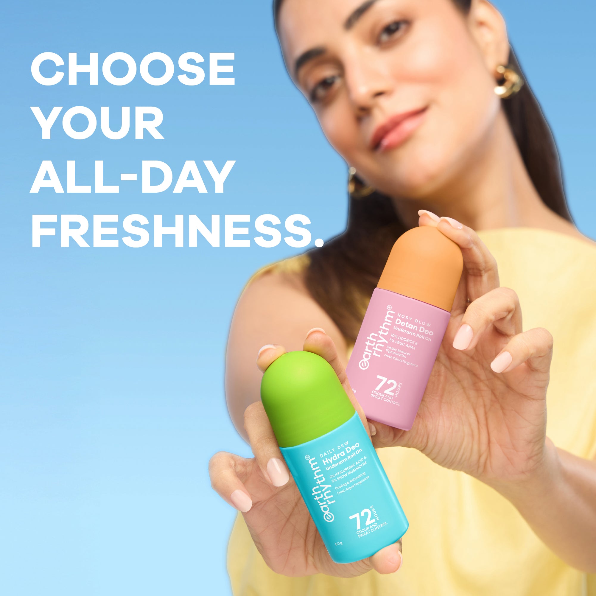 2% HA I Aqua Fresh Cooling Underarm roll on I No Aluminium I No Paraben I 50ml