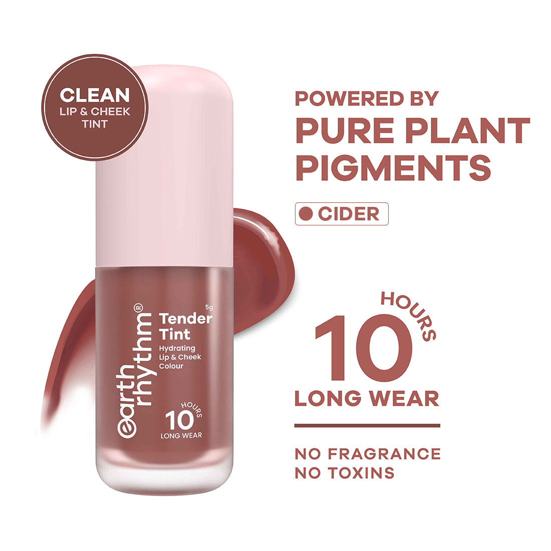 Tender Tint for Lip & Cheek with Pure Plant Pigments 10 H Stay