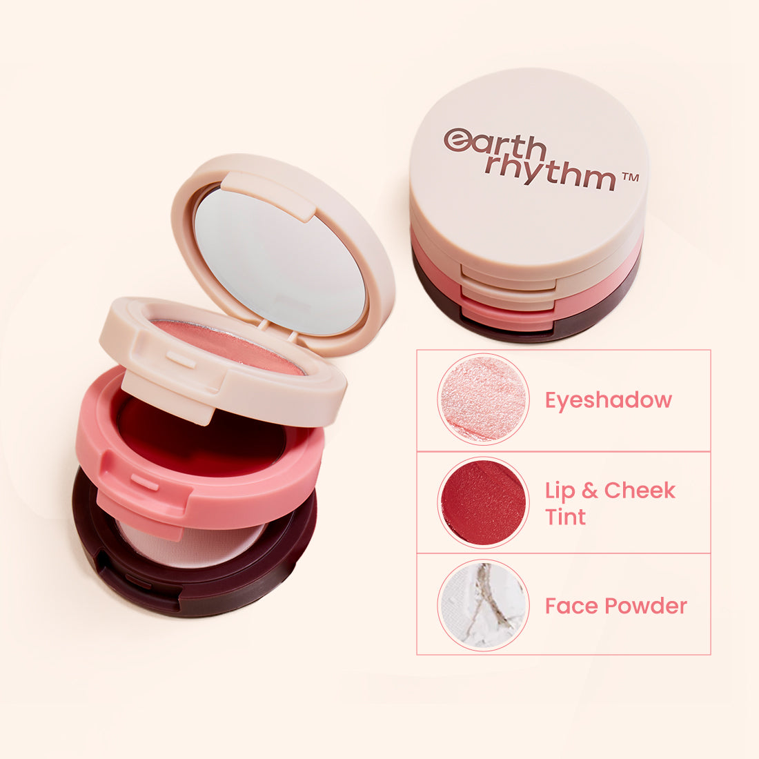 DAB SET GO 3-IN-1 FACE PALETTE