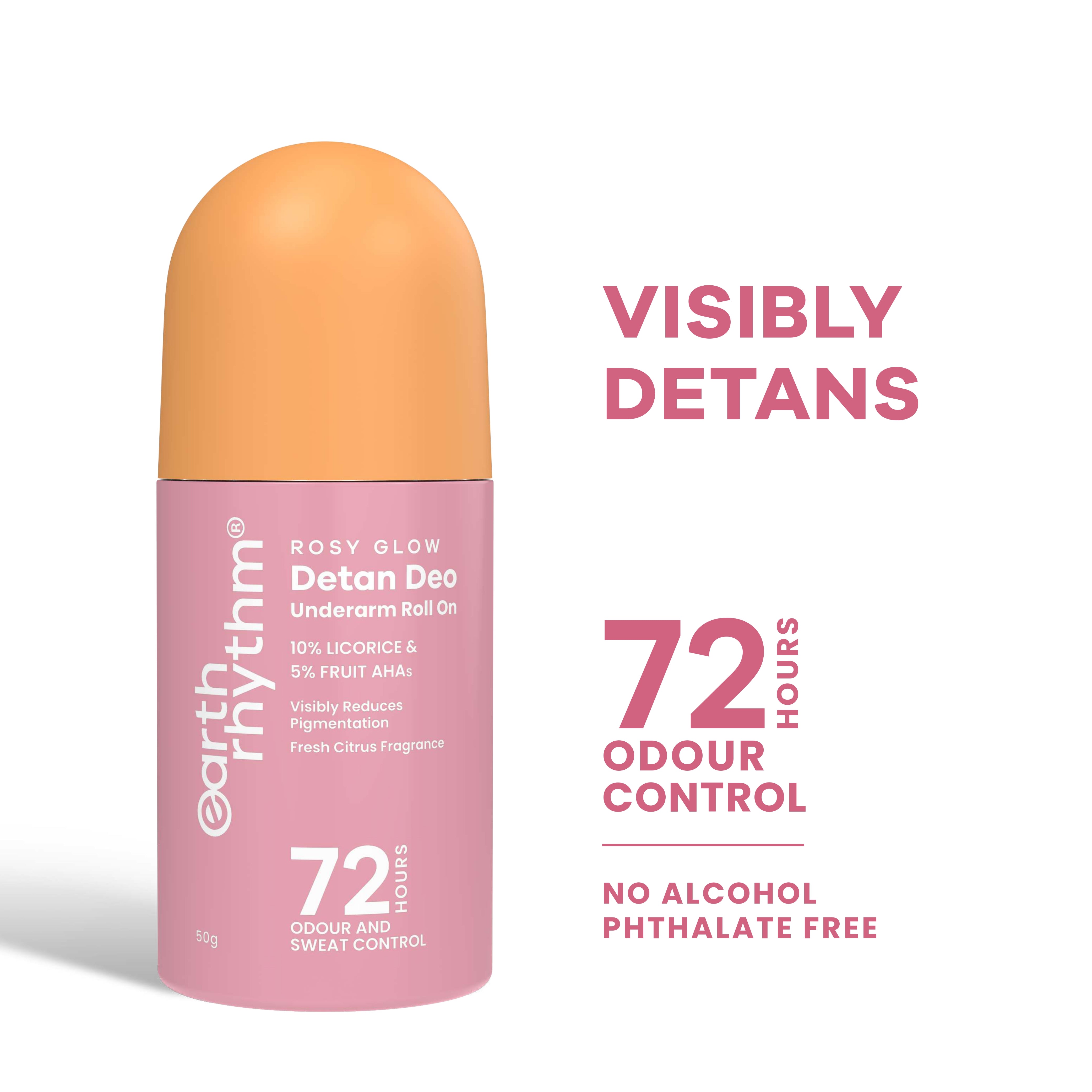 5% Fruit AHA I Detan Underarm Roll on I Visibly reduces Pigmentation I Citrus Fresh I No Aluminium I No Paraben I 50ml