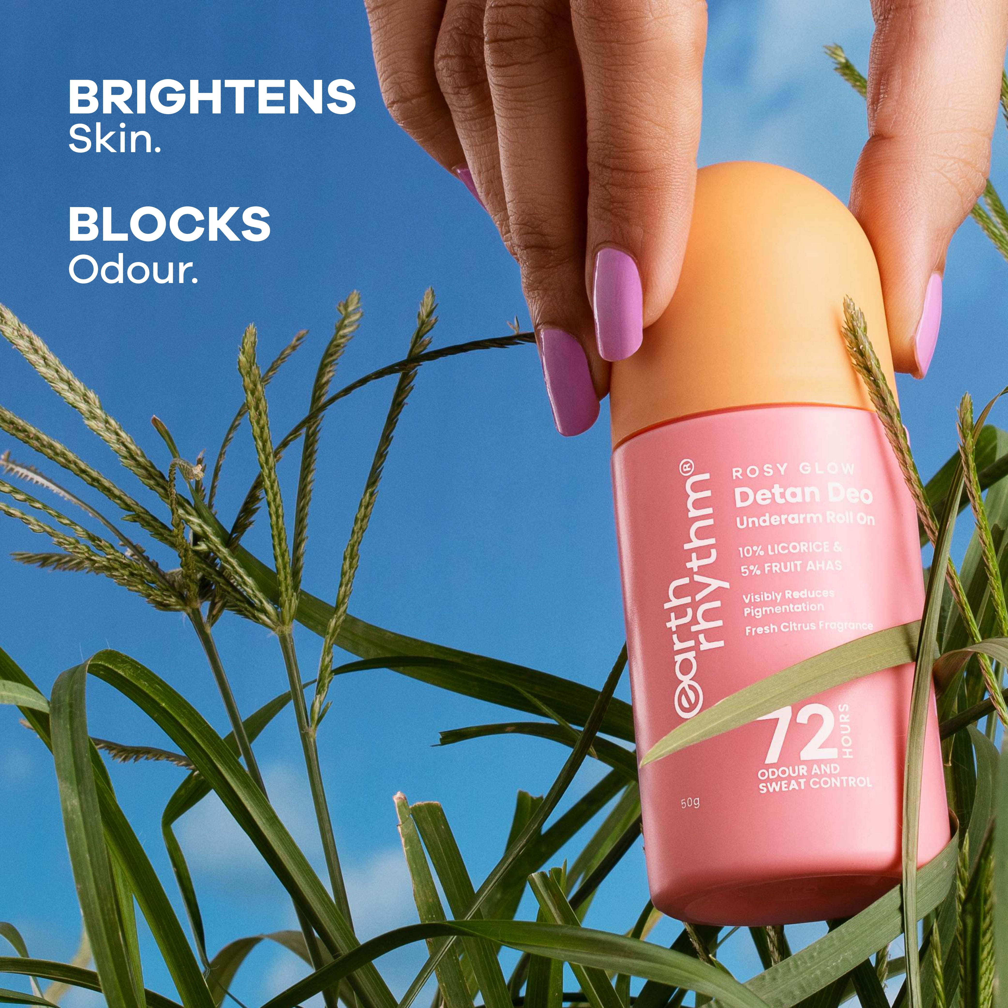 5% Fruit AHA I Detan Underarm Roll on I Visibly reduces Pigmentation I Citrus Fresh I No Aluminium I No Paraben I 50ml