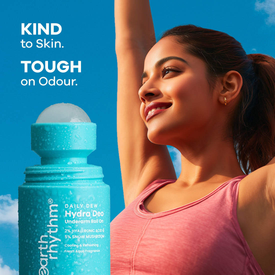 2% HA I Aqua Fresh Cooling Underarm roll on I No Aluminium I No Paraben I 50ml