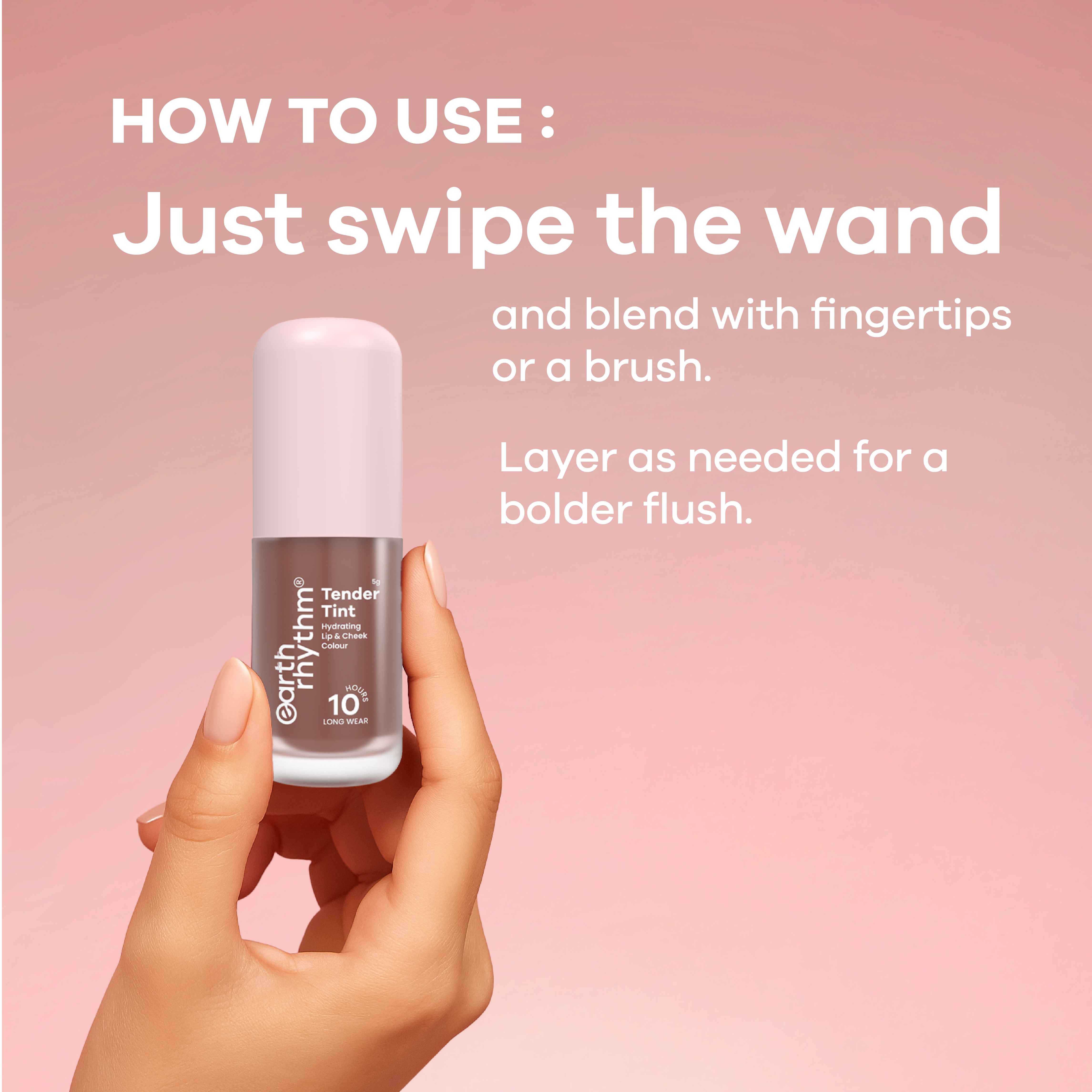 Tender Tint for Lip & Cheek with Pure Plant Pigments 10 H Stay