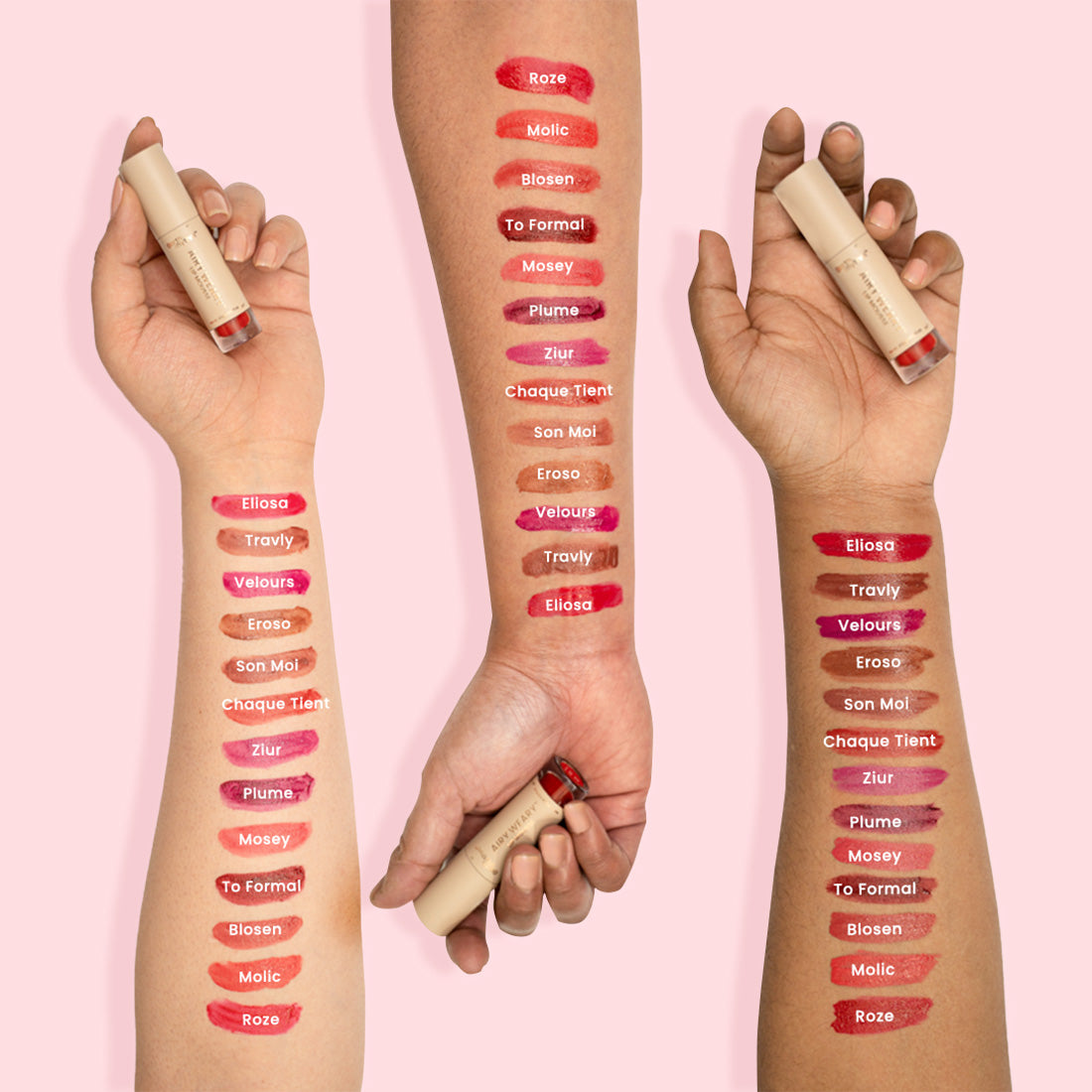 Airy weary lip mousse shades