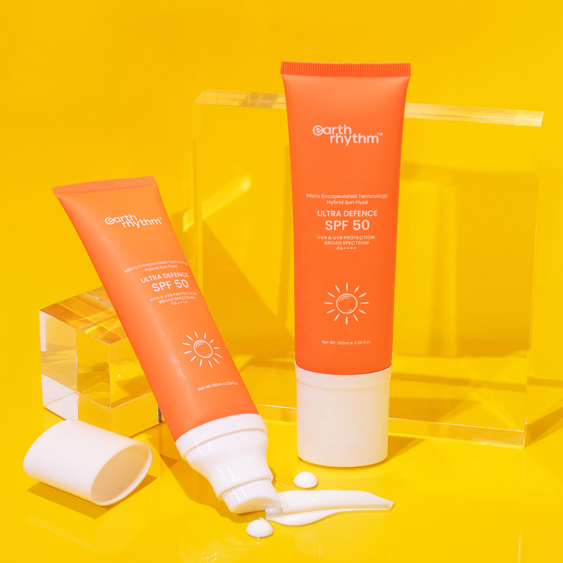 Earth Rhythm SPF 50 Sunscreen 100ml pack of 2