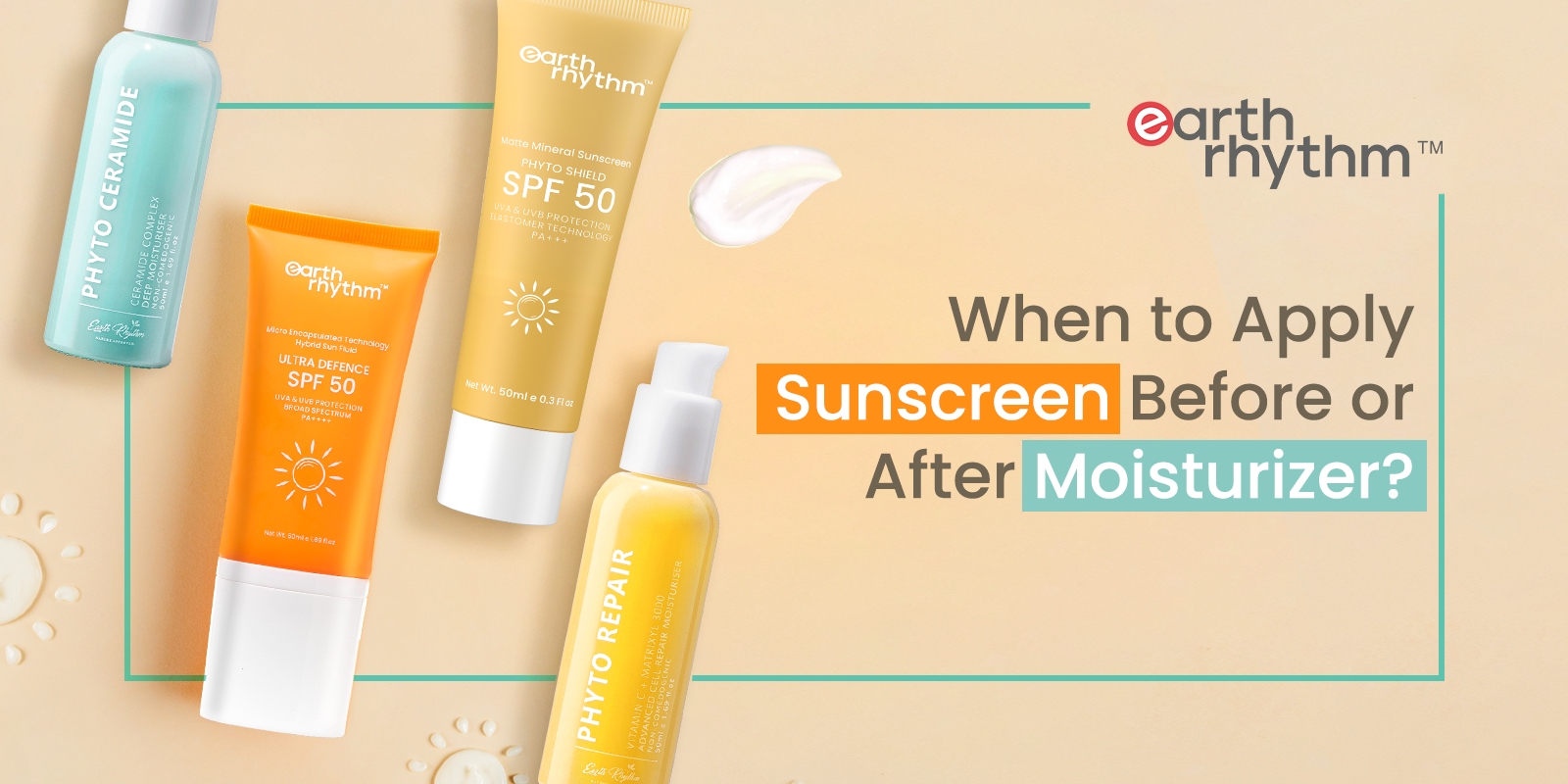 apply sunscreen before or after moisturizer