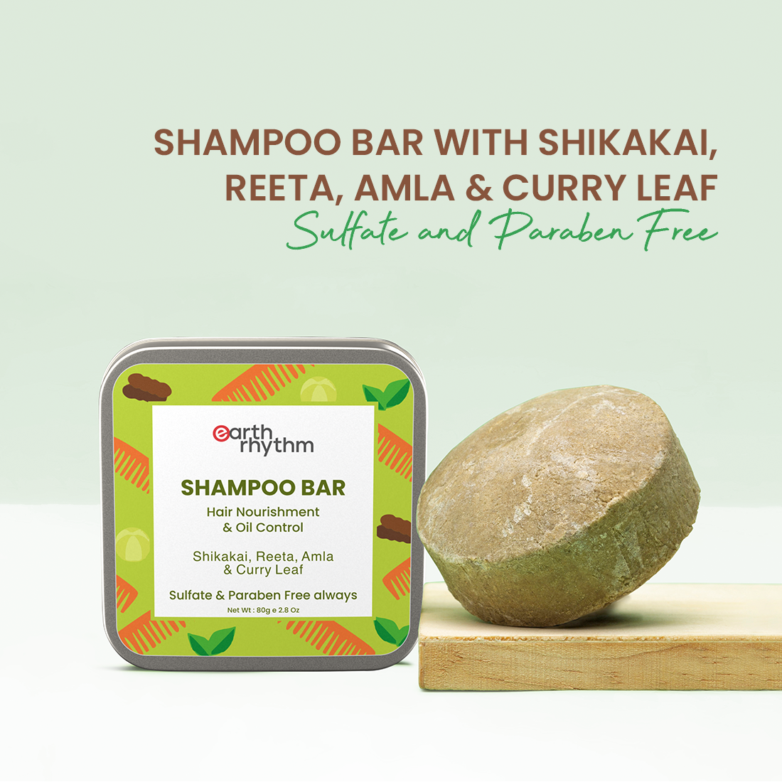 Amla Reetha Shikakai Shampoo Bar For Hair Nourishment