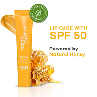 Honey Lip Balm SPF 50 Brightens Lips with Propolis,Peptides & Kojic Acid- 10 gm