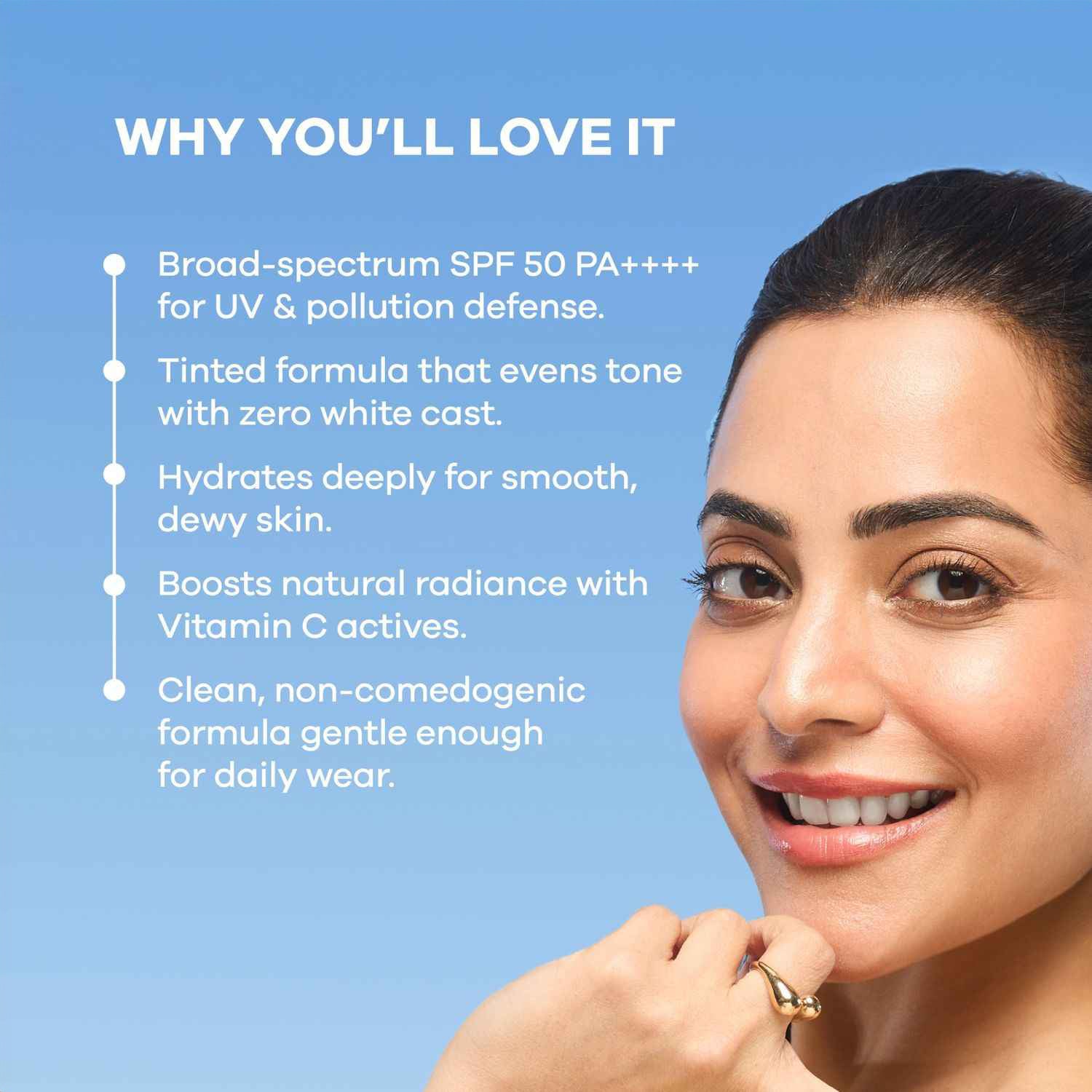 Rosy Ritual Glow Tinted Sunscreen SPF 50 PA ++++ with Vitamin C,No Oxybenzone - 50gm