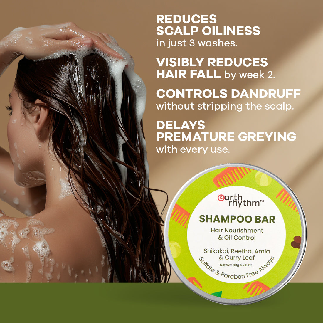 SHAMPOO BAR WITH SHIKAKAI, REETA, AMLA & CURRY LEAF