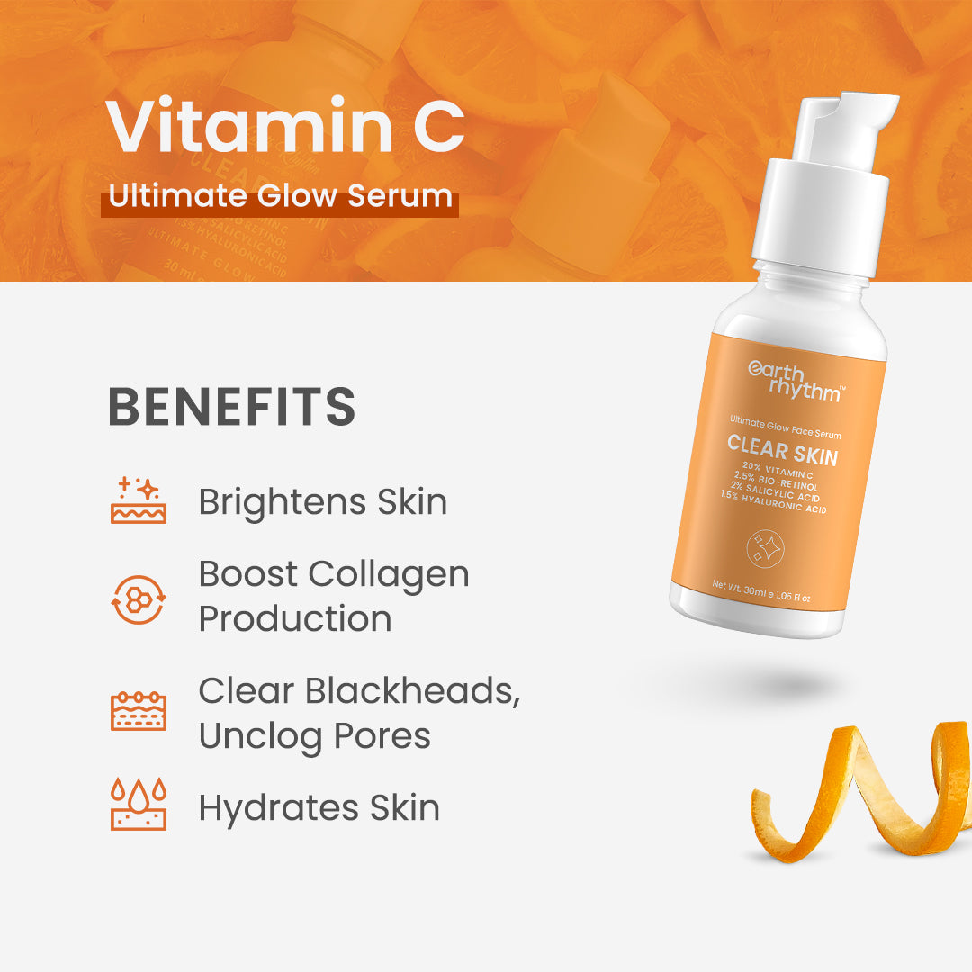 CLEAR SKIN - VITAMIN C, BIO-RETINOL, SALICYLIC ACID & HYALURONIC ACID