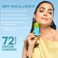 2% HA I  Aqua Fresh Cooling Underarm roll on I No Aluminium I No Paraben - 50g