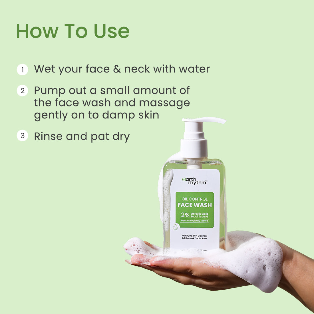 How to use oil control face wash