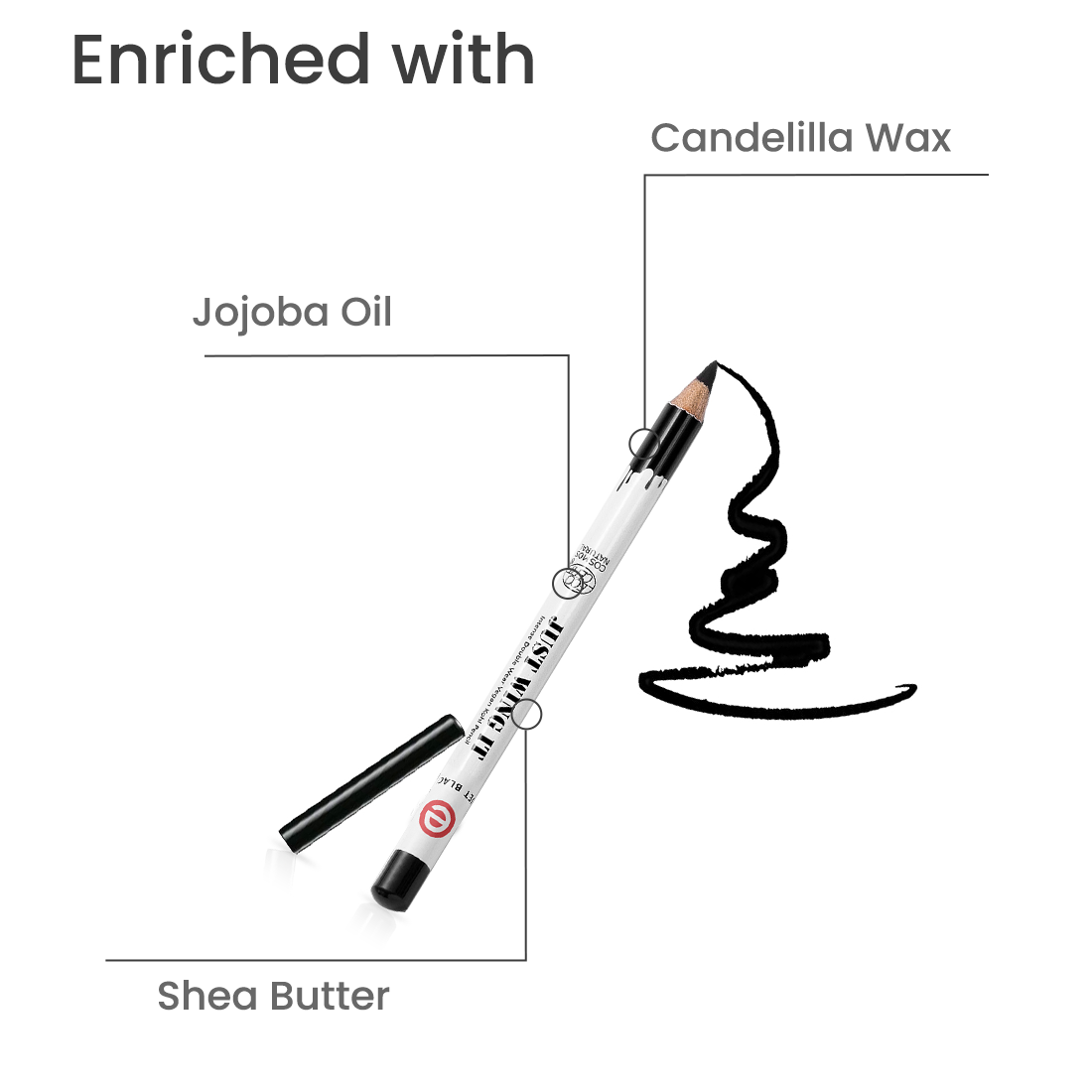 JUST WING IT - INTENSE DOUBLE WEAR VEGAN (KAJAL) KOHL PENCIL