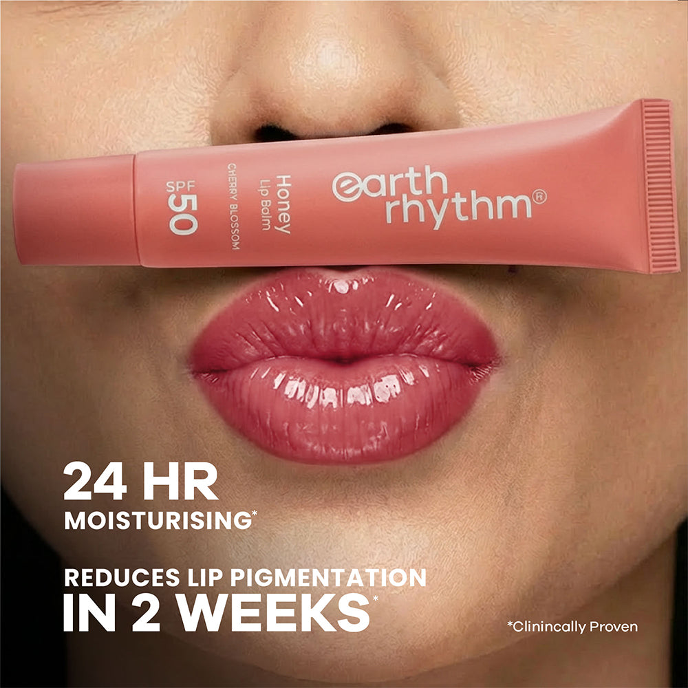 Honey Lip Balm SPF 50 Brightens Lips with Propolis,Peptides & Kojic Acid- 10 gm