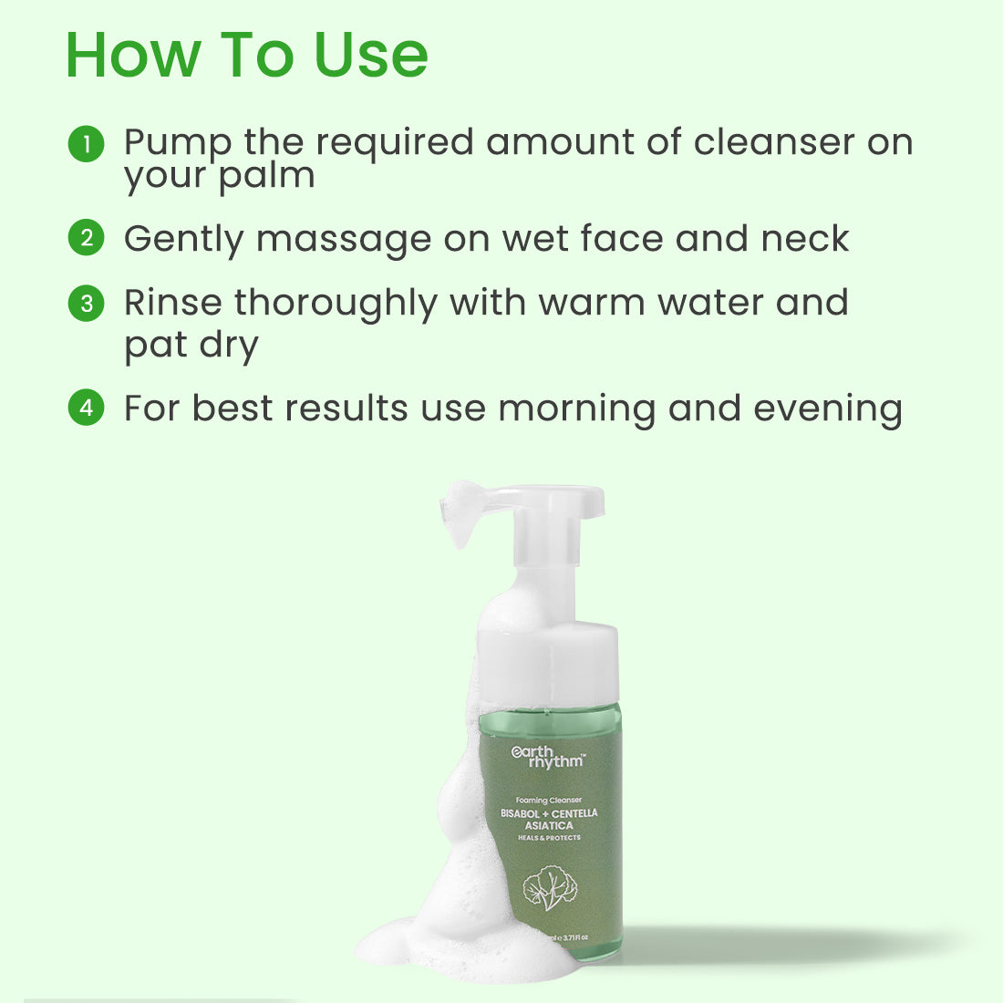 How to use Bisabolol Cica Foaming Cleanser
