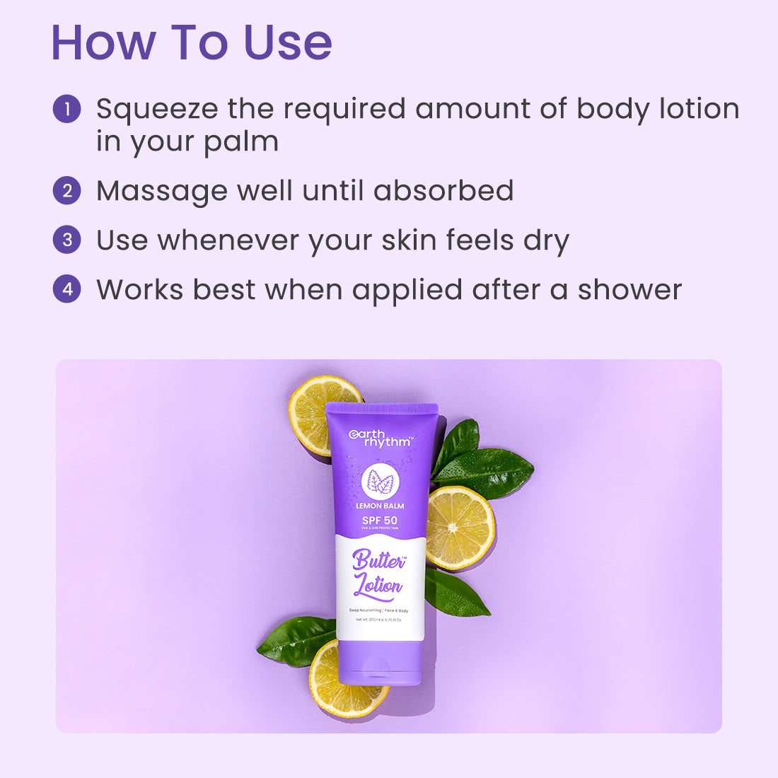 LEMON BALM SPF-50 BUTTER BODY LOTION