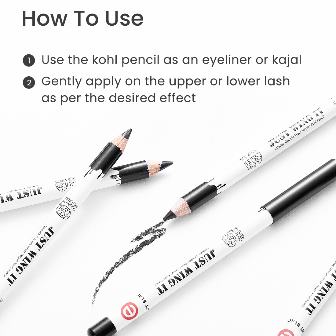 JUST WING IT - INTENSE DOUBLE WEAR VEGAN (KAJAL) KOHL PENCIL