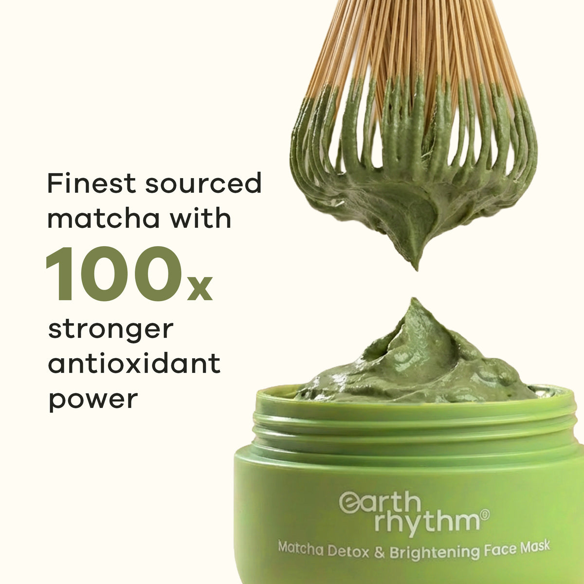 Matcha Face Mask Brightens & Detoxifies Skin with Matcha Green Tea & Glutathione-50g