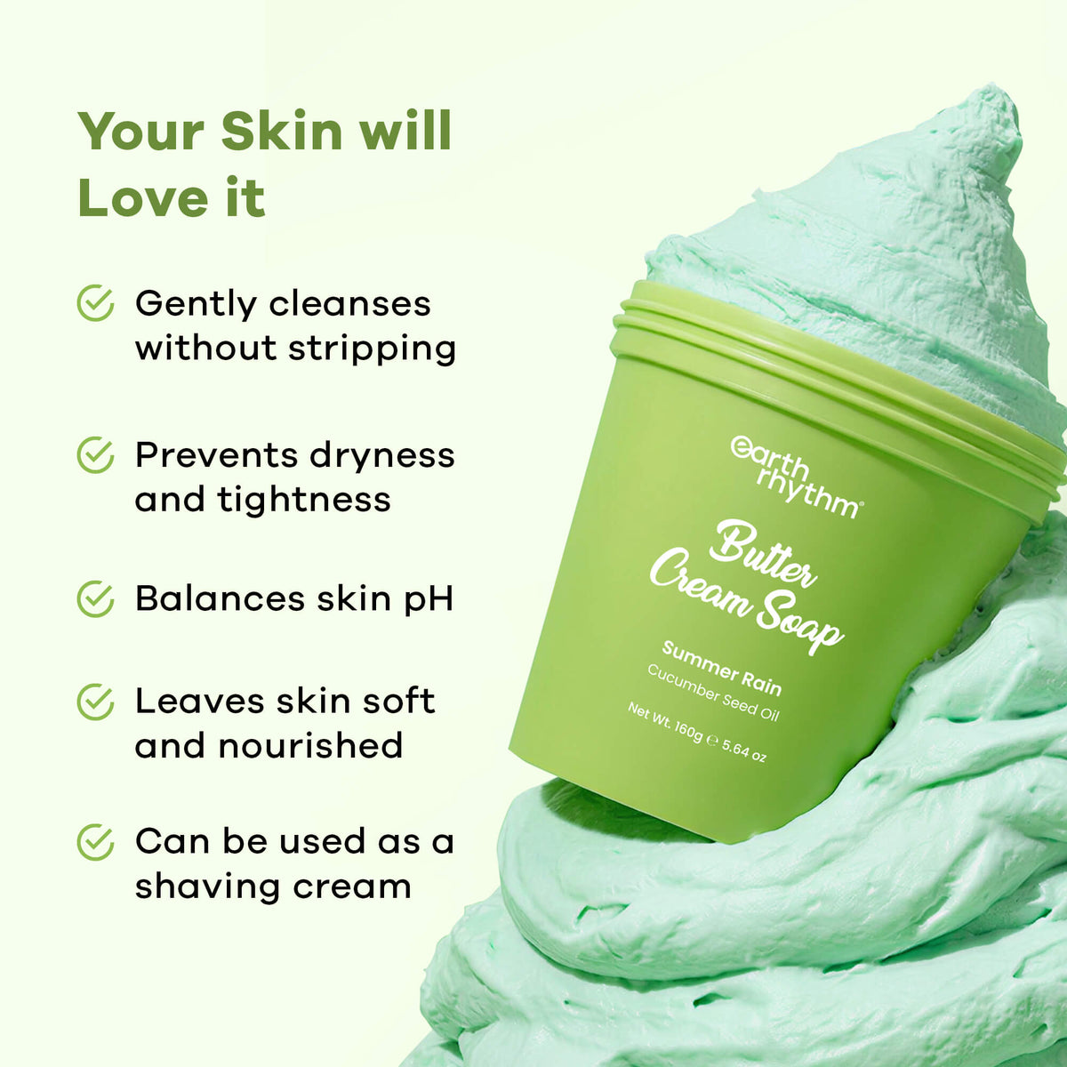 SUMMER RAIN BUTTER CREAM SOAP - 160 gm