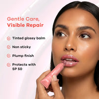 Honey Lip Balm SPF 50 Brightens Lips with Propolis,Peptides & Kojic Acid- 10 gm