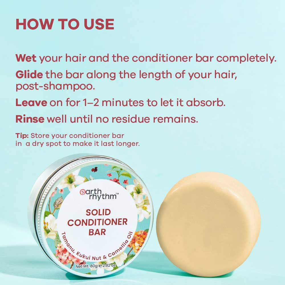SOLID CONDITIONER BAR - TAMANU, KUKUI NUT & CAMELLIA OIL