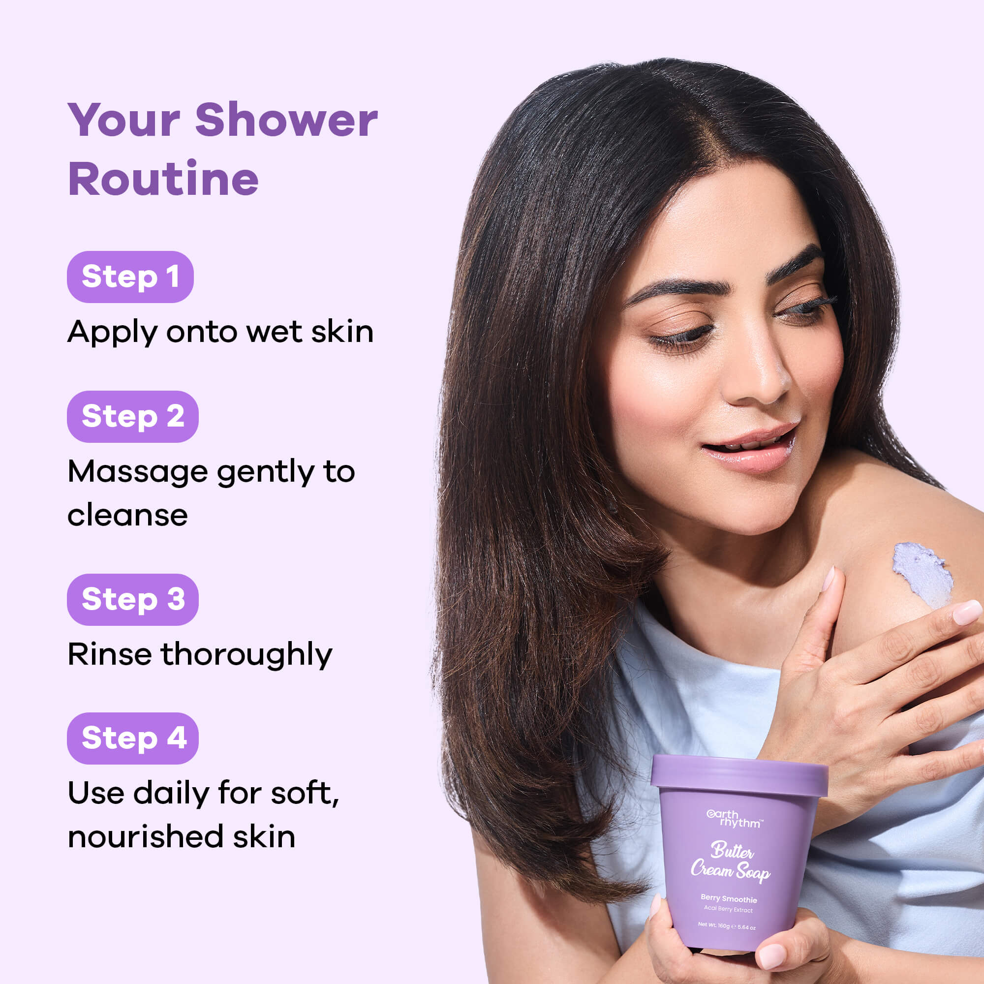 BERRY SMOOTHIE BUTTER CREAM SOAP - 160 gm