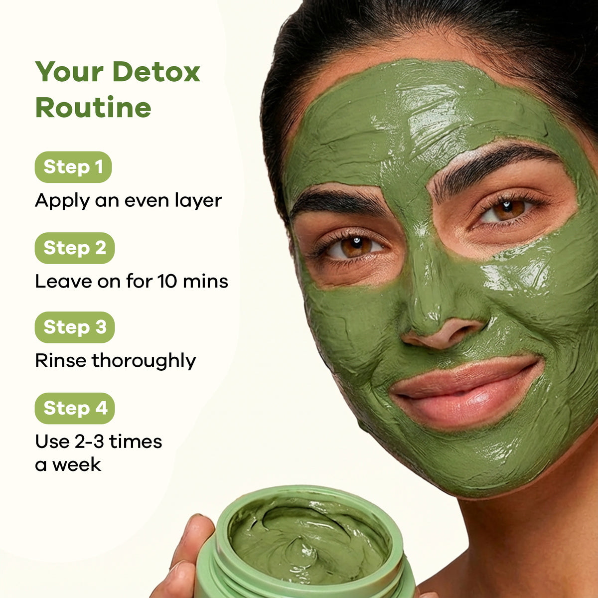 Matcha Face Mask Brightens & Detoxifies Skin with Matcha Green Tea & G – Earth Rhythm