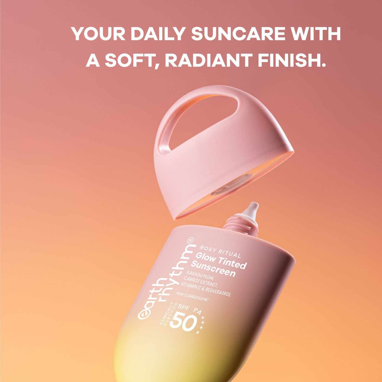 Rosy Ritual Glow Tinted Sunscreen SPF 50 PA ++++ with Vitamin C,No Oxybenzone - 50gm