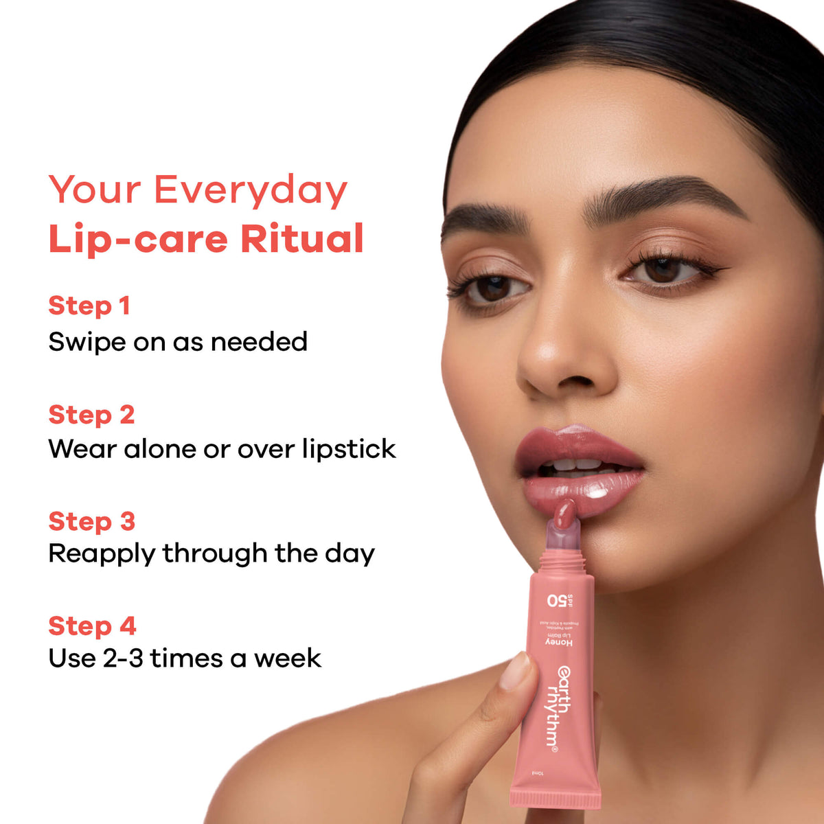 Honey Lip Balm SPF 50 Brightens Lips with Propolis,Peptides & Kojic Acid- 10 gm