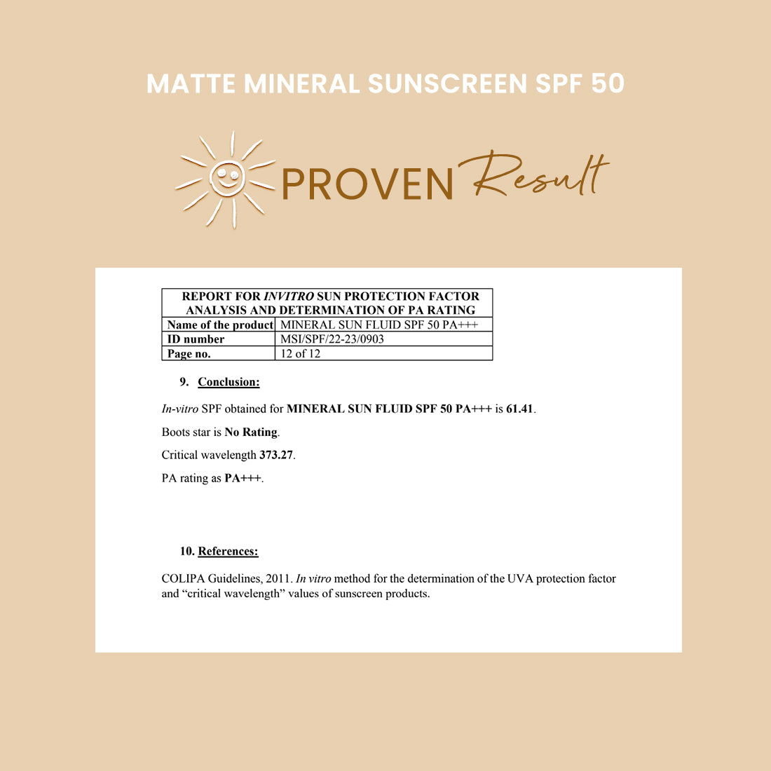 earth rhythm matte mineral sunscreen spf 50 test report