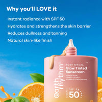 Rosy Ritual Glow Tinted Sunscreen SPF 50 PA ++++ with Vitamin C,No Oxybenzone - 50gm