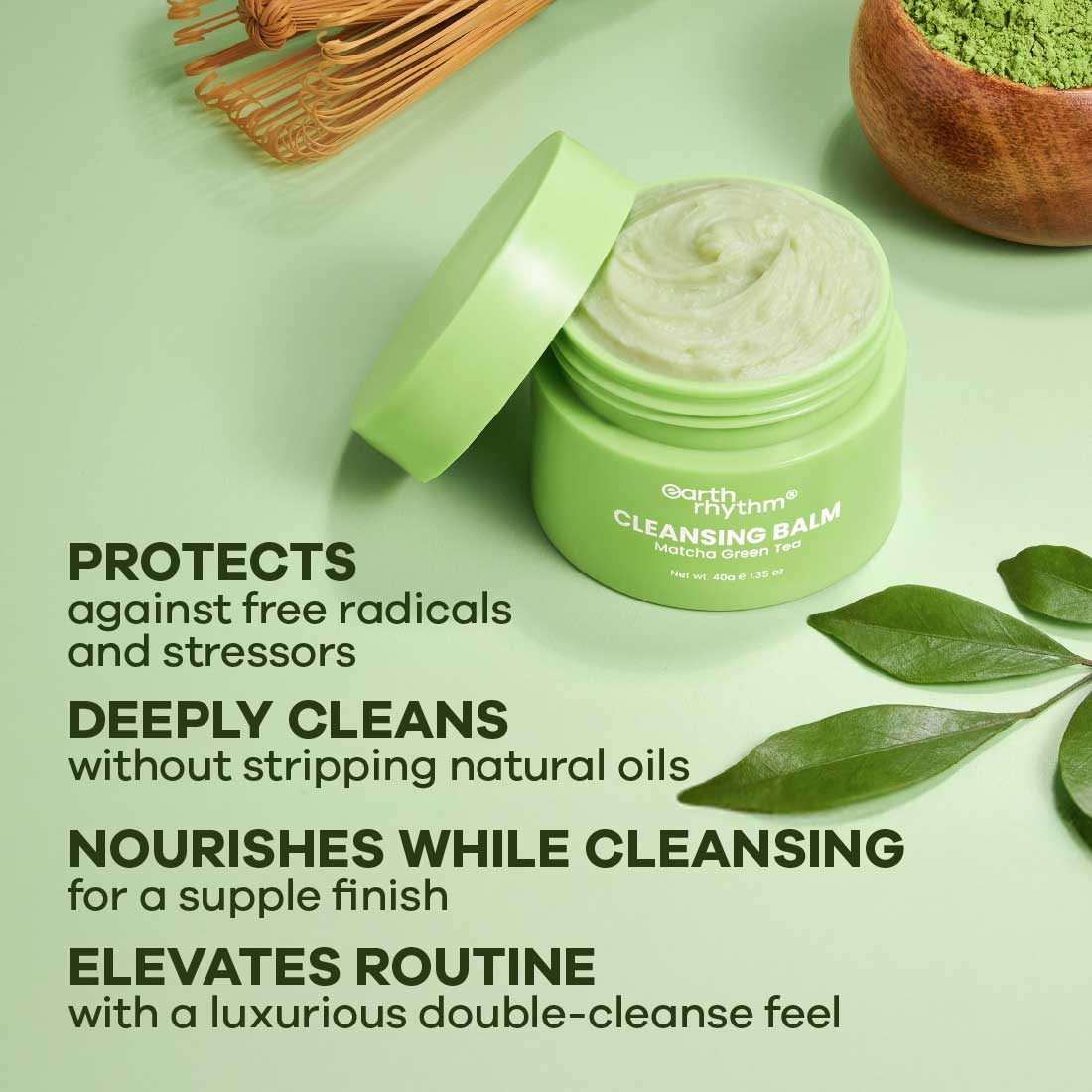 MATCHA GREEN TEA CLEANSING BALM - 40 gm