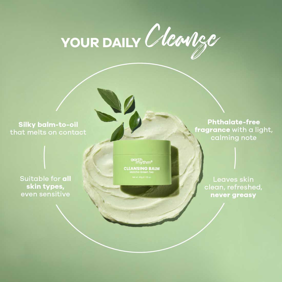 MATCHA GREEN TEA CLEANSING BALM