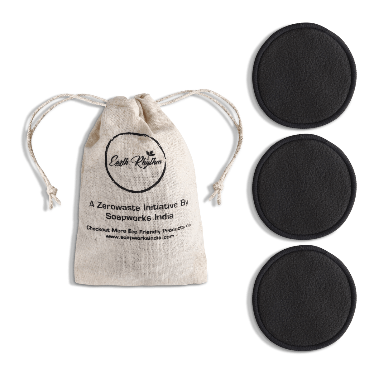 CHARCOAL BAMBOO FACIAL PADS - Earth Rhythm - Nature Approved
