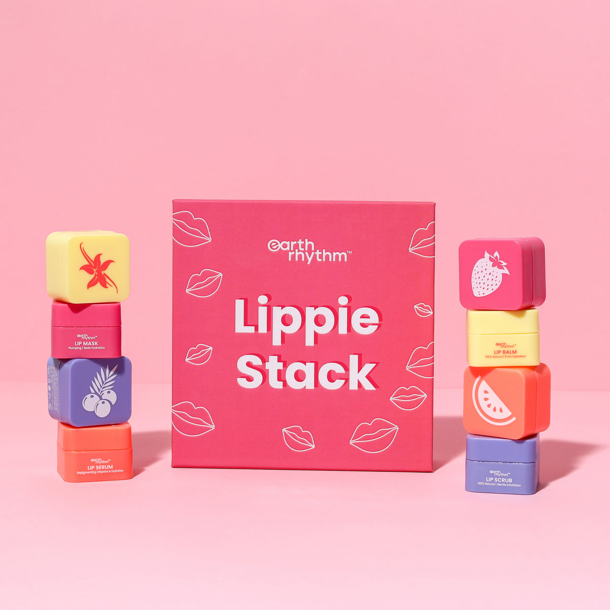 Lips Stack Earth Rhythm Lippie Stack (Pack of 4) | Lip Care Kit