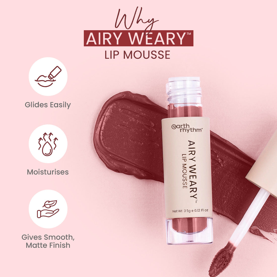 AIRY WEARY LIP MOUSSE TINT (SON MOI)