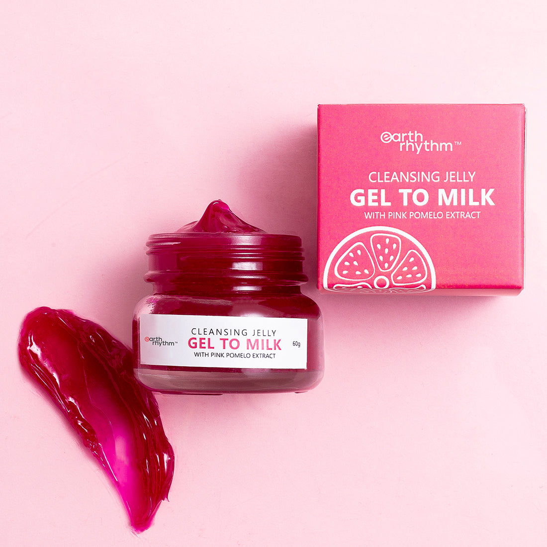 pink pomelo gel to milk cleansing jelly